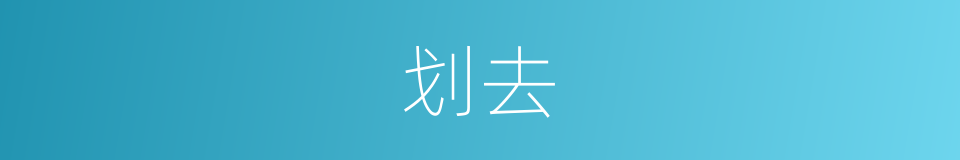 划去的意思