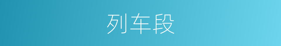 列车段的同义词