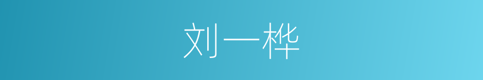 刘一桦的同义词