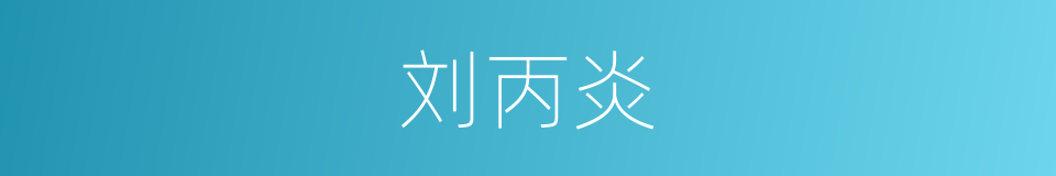刘丙炎的同义词