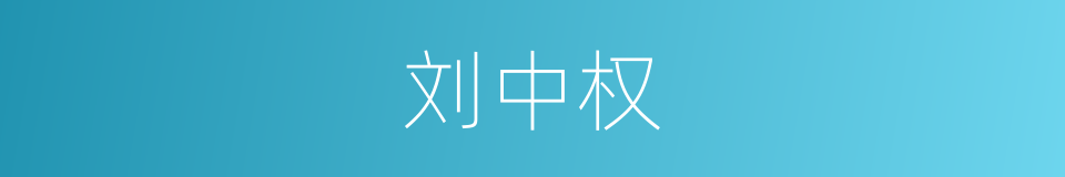 刘中权的同义词