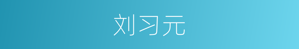 刘习元的同义词