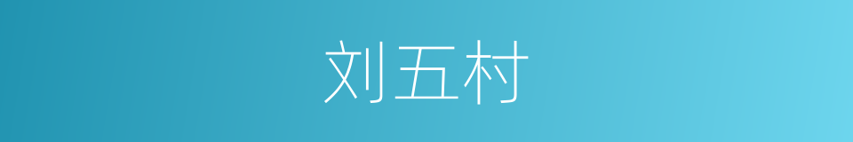 刘五村的同义词