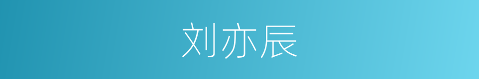 刘亦辰的同义词
