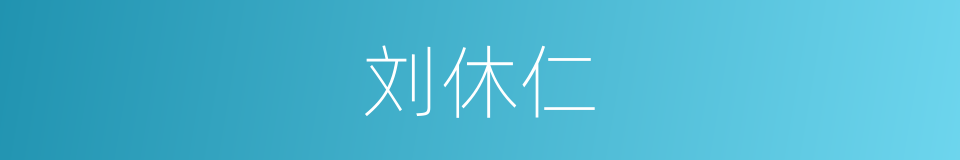 刘休仁的同义词