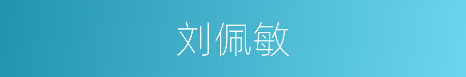 刘佩敏的同义词