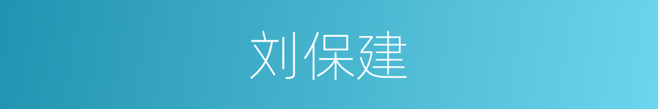 刘保建的同义词