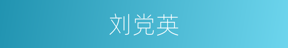刘党英的同义词