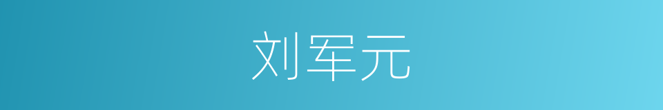 刘军元的同义词