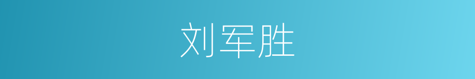 刘军胜的同义词