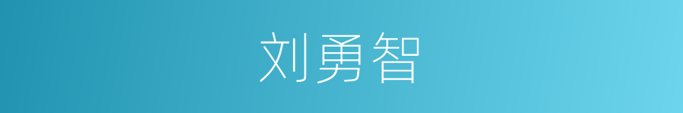 刘勇智的同义词