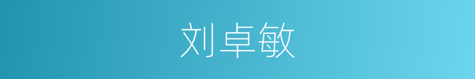 刘卓敏的同义词