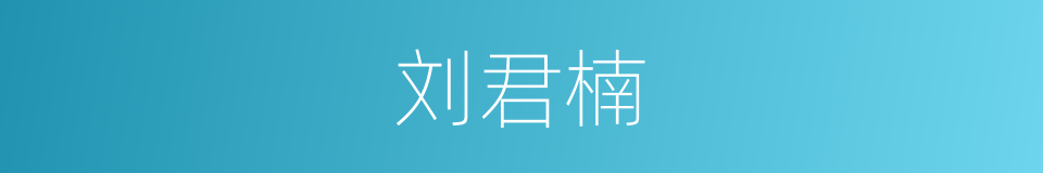 刘君楠的同义词