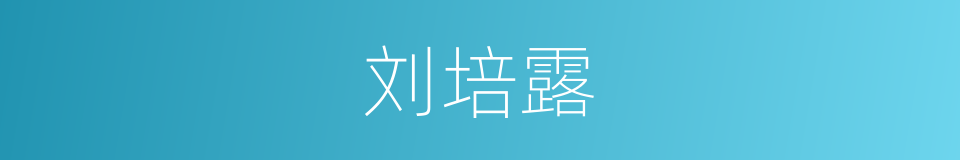 刘培露的同义词