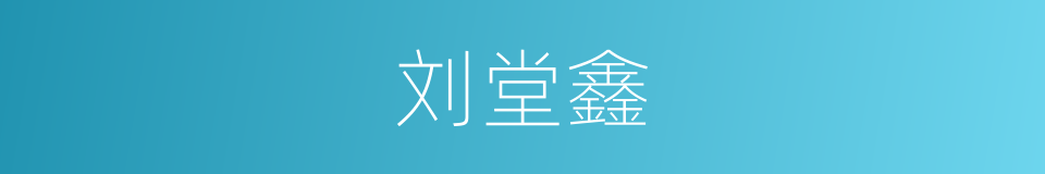 刘堂鑫的同义词