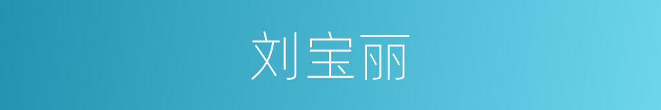 刘宝丽的同义词