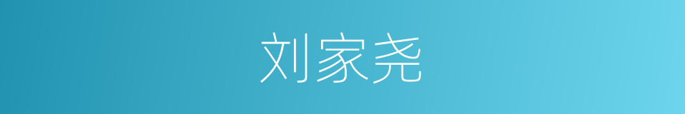 刘家尧的同义词