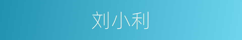 刘小利的同义词