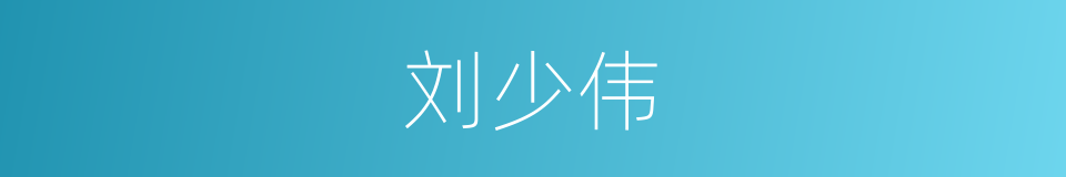 刘少伟的同义词