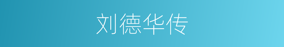 刘德华传的同义词