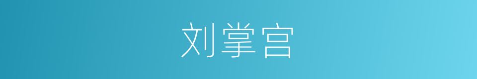 刘掌宫的同义词