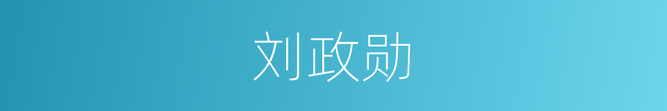 刘政勋的同义词