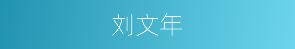 刘文年的同义词