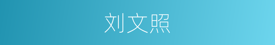 刘文照的同义词