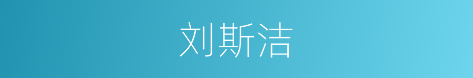 刘斯洁的同义词