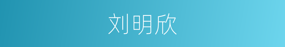 刘明欣的同义词