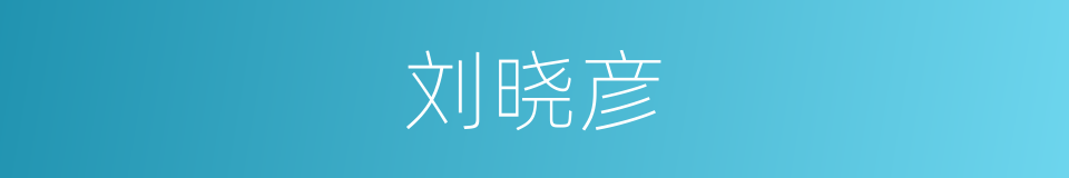 刘晓彦的同义词