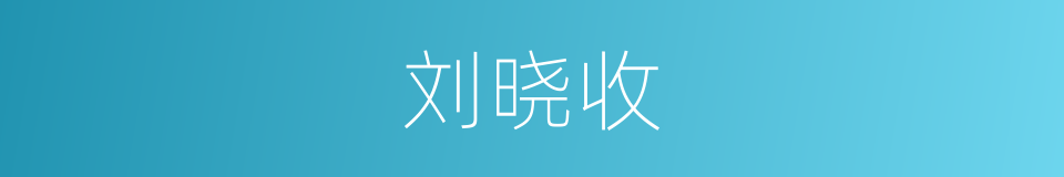 刘晓收的同义词