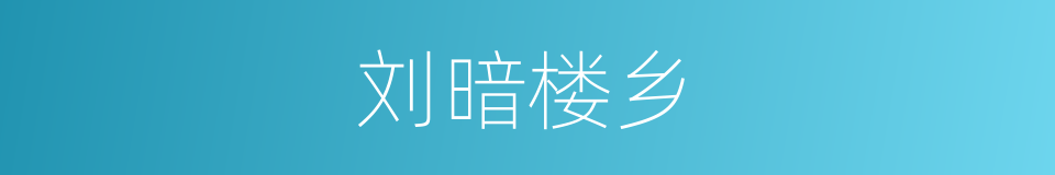 刘暗楼乡的同义词