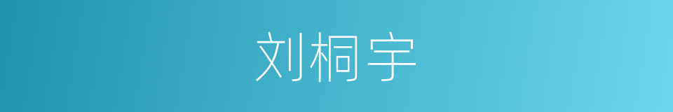 刘桐宇的同义词