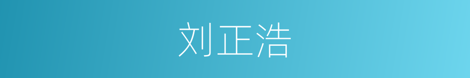 刘正浩的同义词