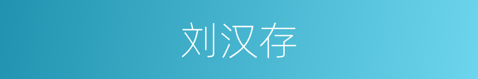 刘汉存的同义词