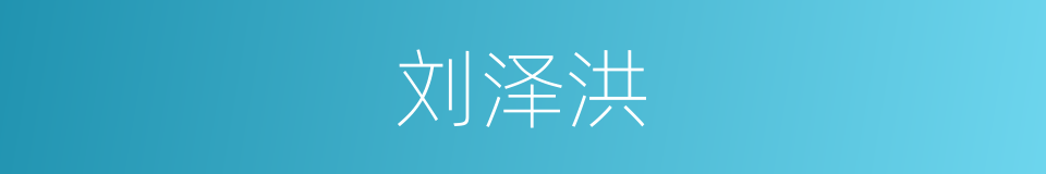 刘泽洪的同义词