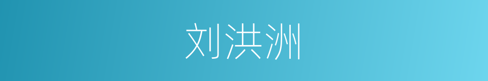 刘洪洲的同义词