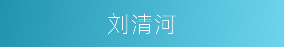 刘清河的同义词