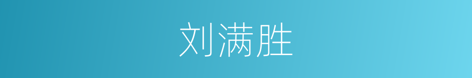刘满胜的同义词