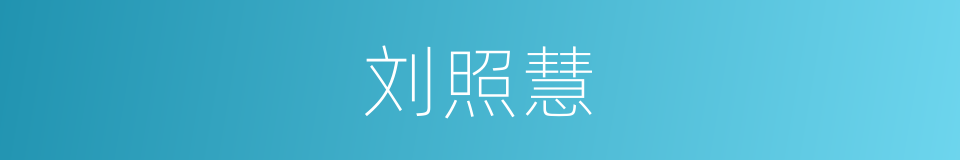 刘照慧的同义词