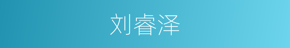 刘睿泽的同义词