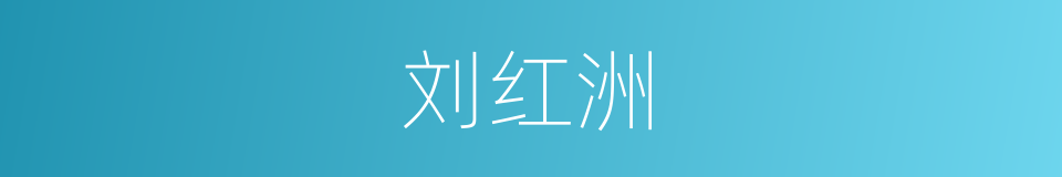 刘红洲的同义词