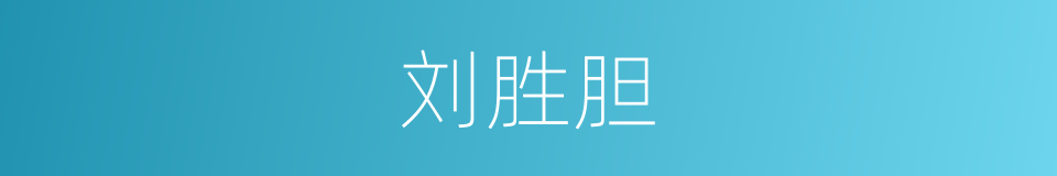 刘胜胆的同义词