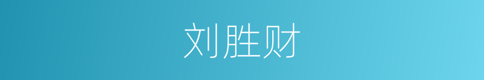 刘胜财的同义词