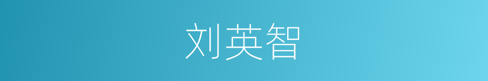 刘英智的同义词