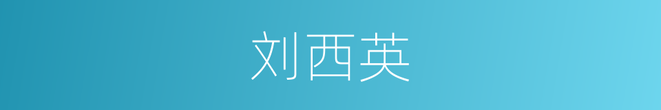刘西英的同义词