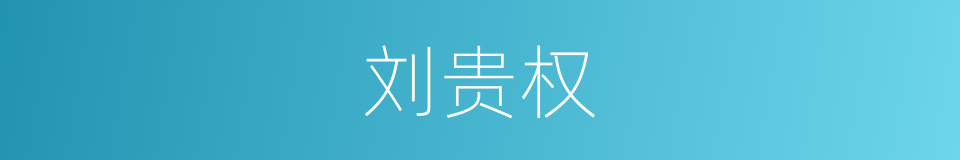 刘贵权的同义词