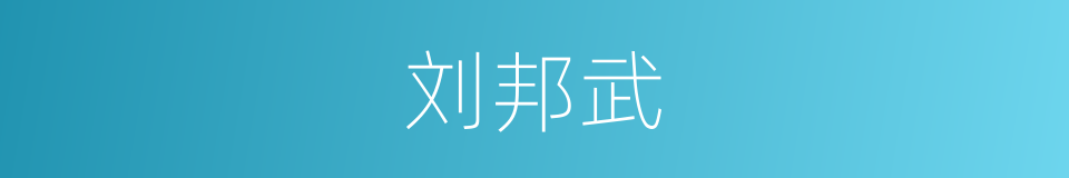 刘邦武的同义词