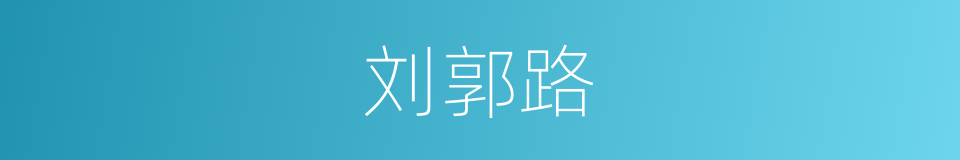 刘郭路的同义词